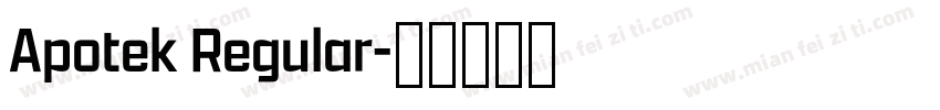 Apotek Regular字体转换